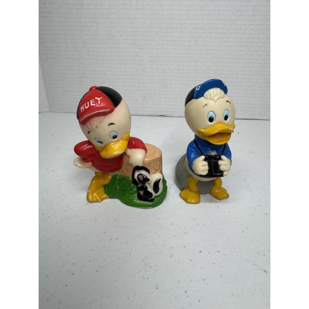 The Walt Disney Co. Huey Dewey Ducks Vintage Shelcore Rubber Squeak Toy